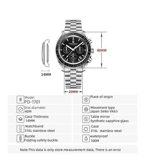 Men's Chronograph Watch – Black Dial Edition